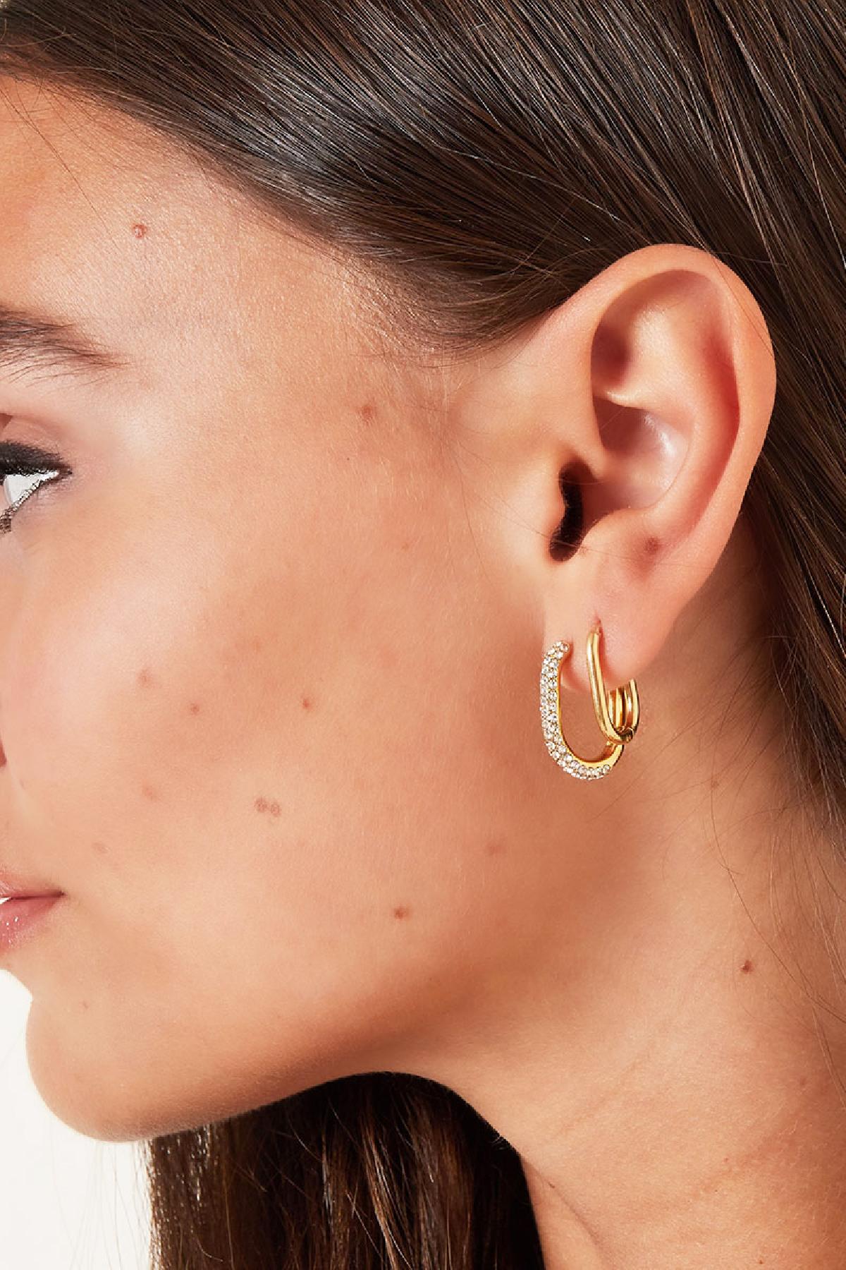damen creolen oval | edelstahl | gold & silber