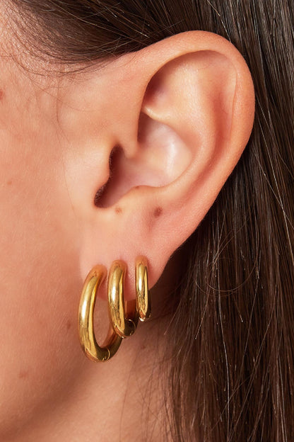 Damen Creolen XL Klassisch | Edelstahl | Gold & Silber