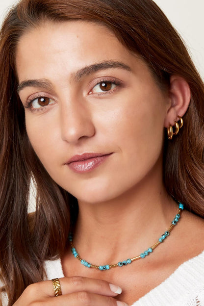 Damen Creolen-Set 3-teilig | Edelstahl | Gold & Silber