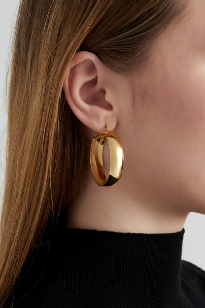 Damen Ohrringe Schlicht Premium | Edelstahl | Gold & Silber