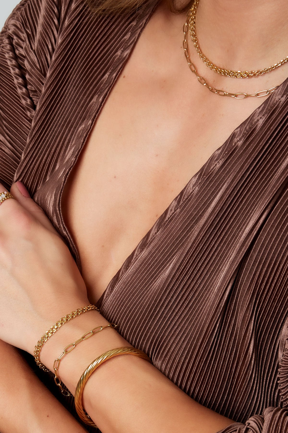 Einfaches Edelstahl-Gliederarmband