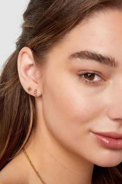 Damen Ohrstecker Schlange | Edelstahl | Goldfarbe
