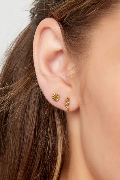 Damen Ohrstecker Schlange | Edelstahl | Goldfarbe