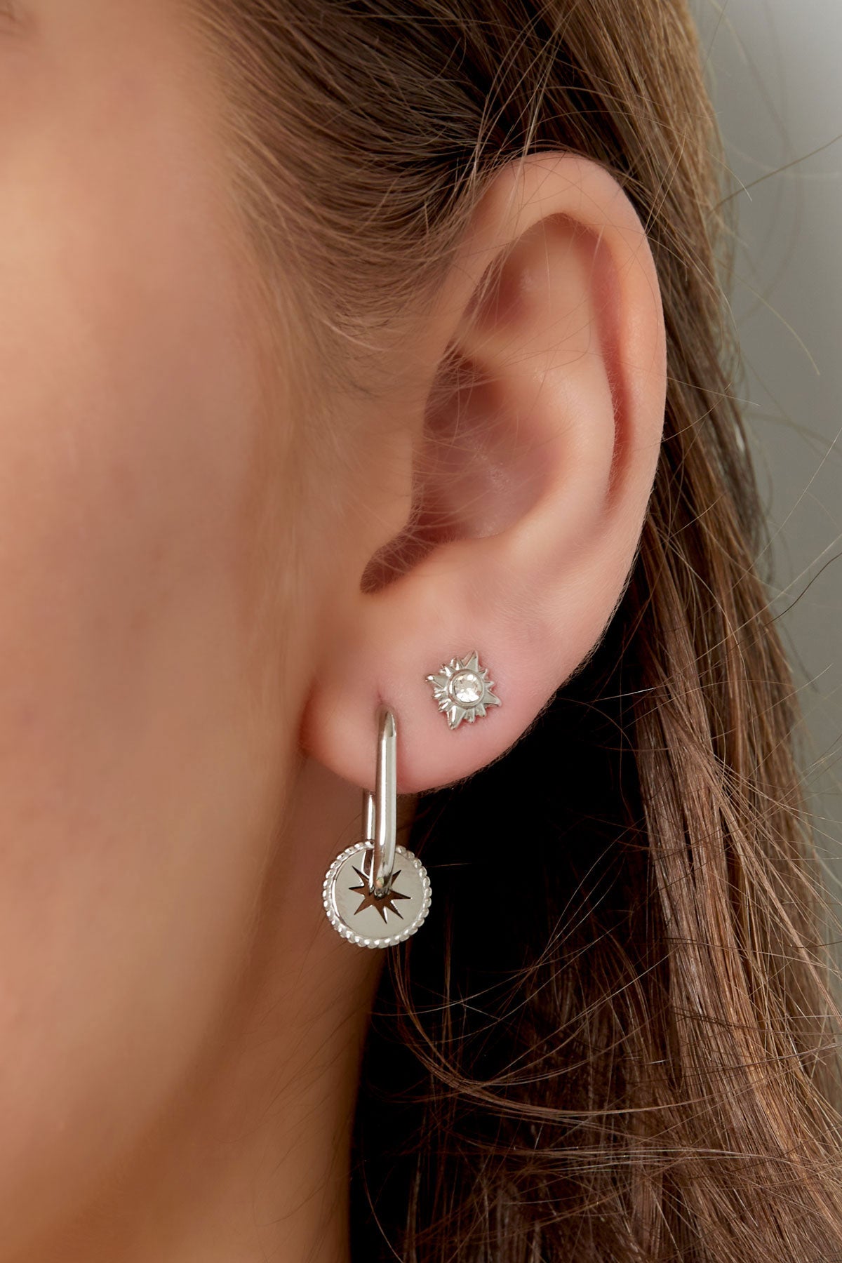 damen ohrstecker strass unregelmässig | edelstahl | goldfarbe & silberfarbe