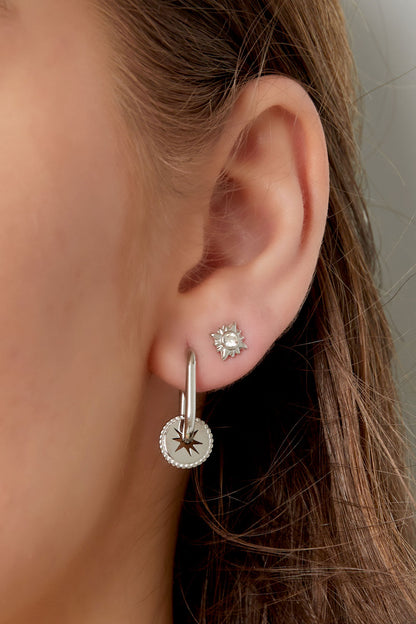 Damen Ohrstecker Strass Unregelmässig | Edelstahl | Goldfarbe & Silberfarbe