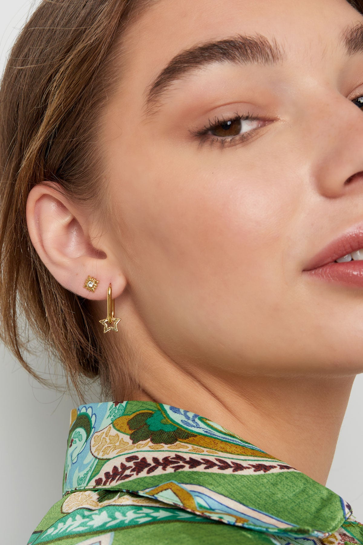 damen ohrstecker strass unregelmässig | edelstahl | goldfarbe & silberfarbe