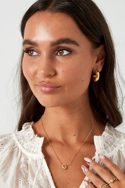 Damen Ohrringe Halbmond | Edelstahl | Goldfarbe