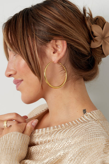 Damen Ohrringe Fein Geformt | Edelstahl | Goldfarbe