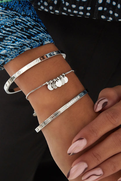 Damen Handkette Stein Mitte | Edelstahl | Goldfarbe