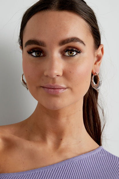Damen Ohrringe Bohemian Zirkon | Edelstahl | Goldfarbe & Silberfarbe