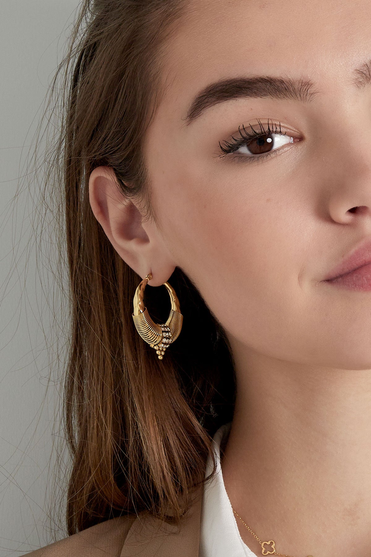 damen ohrringe bohemian zirkon | edelstahl | goldfarbe & silberfarbe
