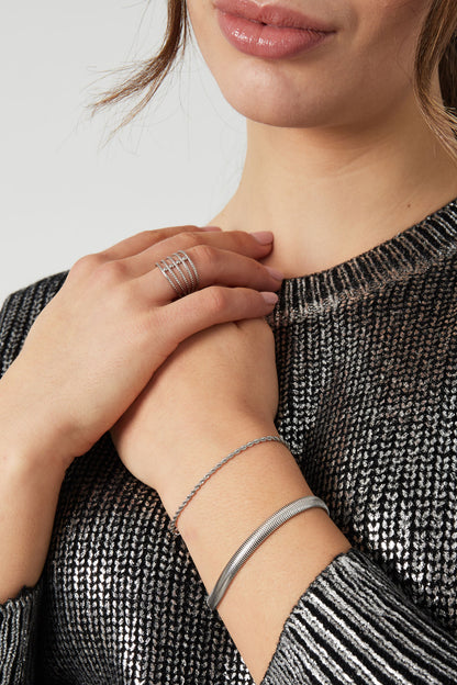 Armband Jasseron gedreht schmal - Silber - 2,0 MM