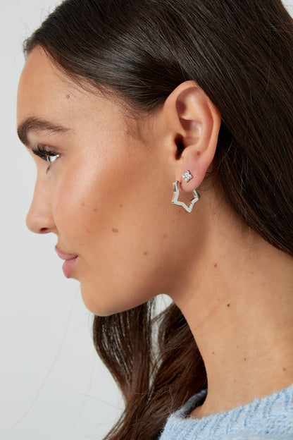 Damen Ohrstecker Steine | Edelstahl | Goldfarbe