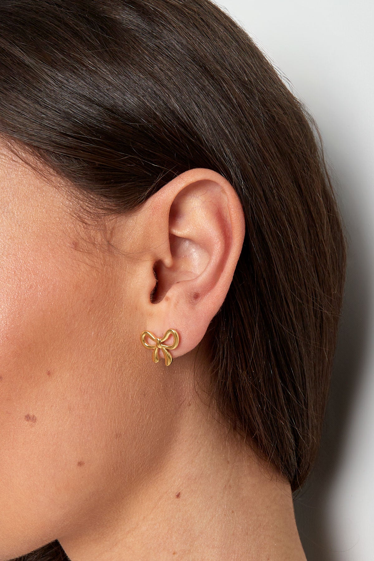 Damen Ohrringe Schleife | Edelstahl | Goldfarbe & Silberfarbe