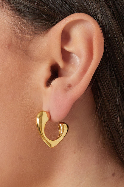 Damen Ohrringe Statement | Edelstahl | Goldfarbe