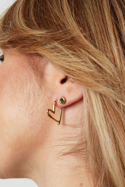 Damen Ohrringe Herzmotiv Alltag | Edelstahl | Gold & Silber