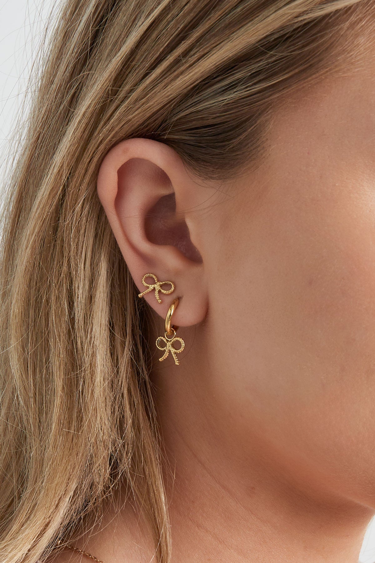 Damen Ohrringe Schleife Basic | Edelstahl | Gold & Silber