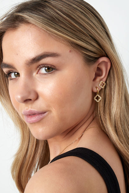 Damen Ohrstecker Diamant-Look | Edelstahl | Gold & Silber
