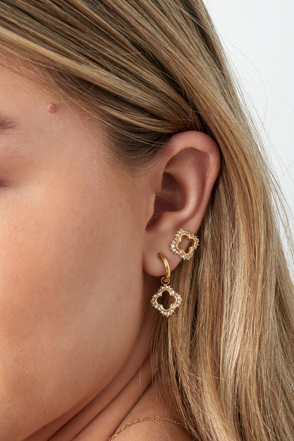 Damen Ohrstecker Diamant-Look | Edelstahl | Gold & Silber