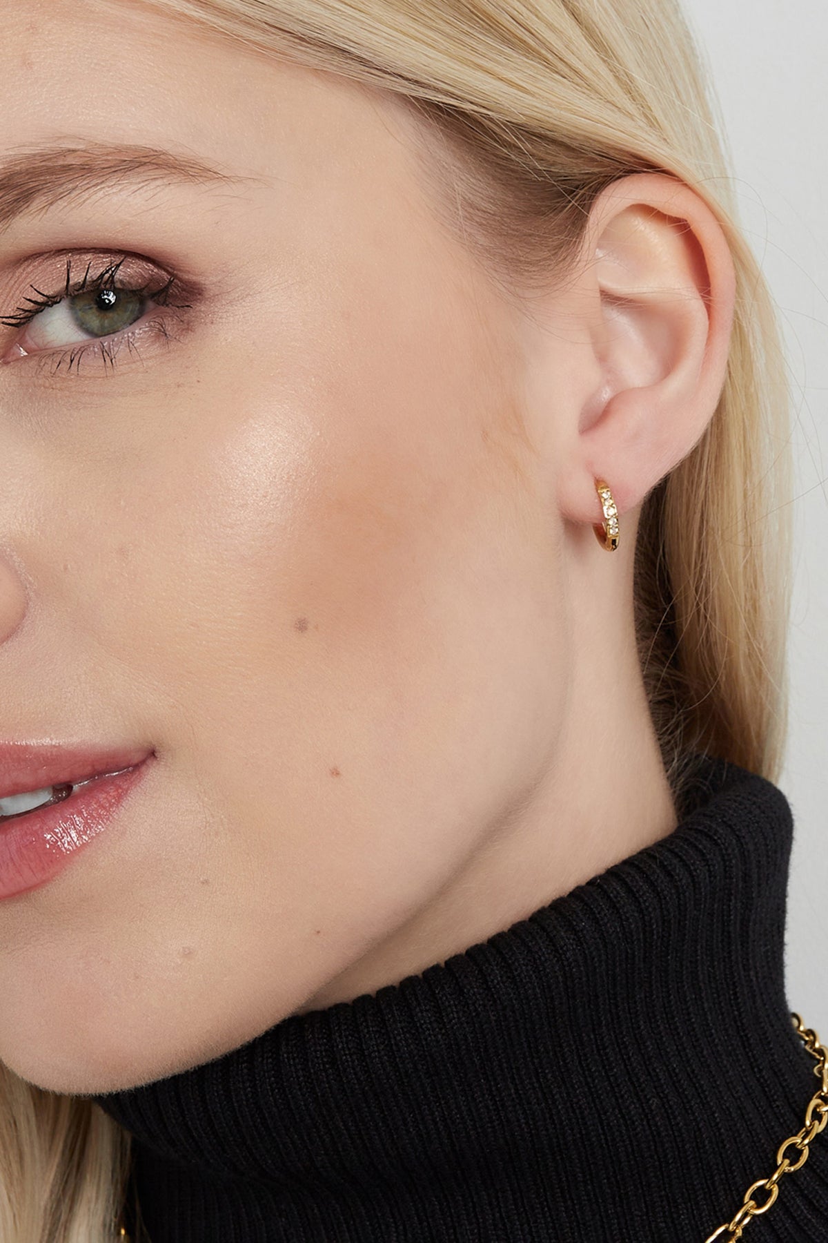 damen ohrringe strass kristall | edelstahl | rosa & weiss