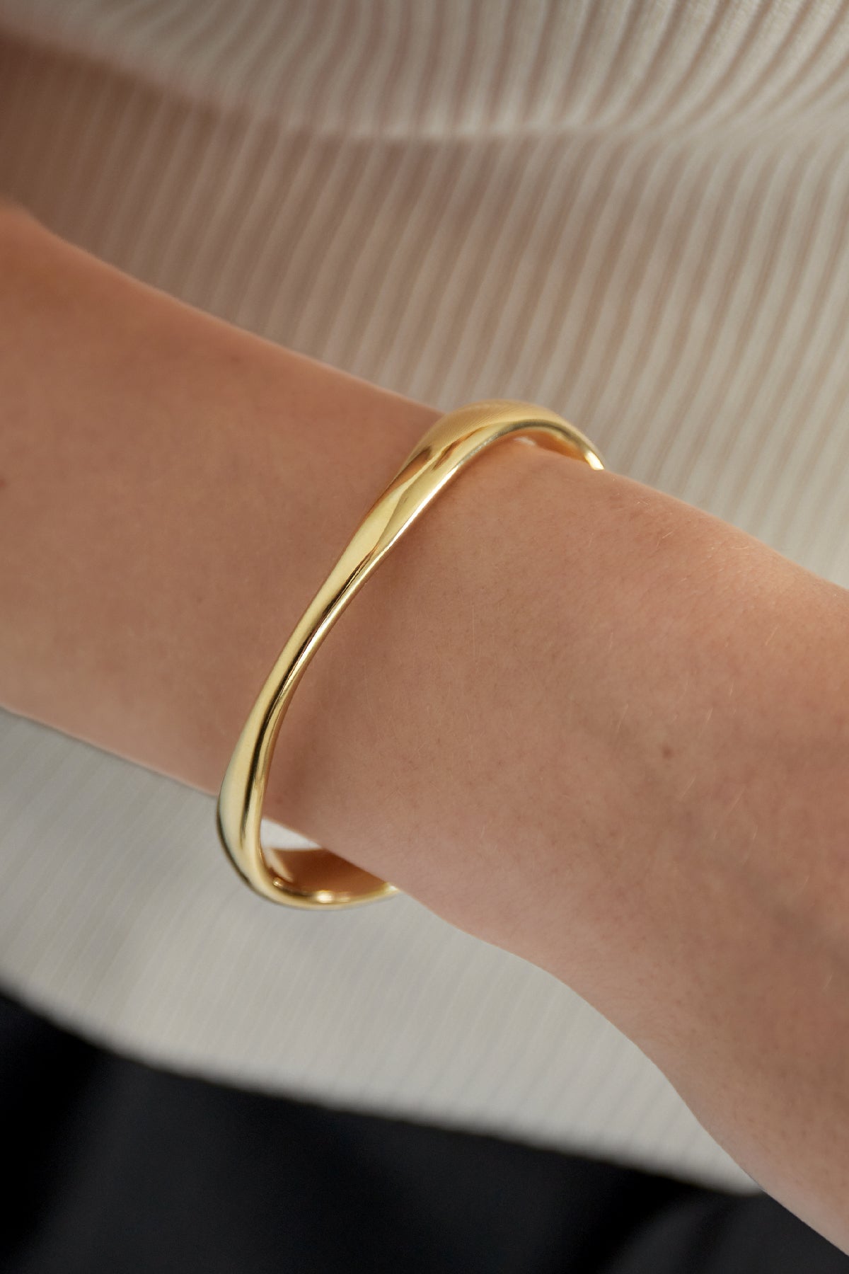 damen armreif komfort organisch | edelstahl | gold- und silberfarbe