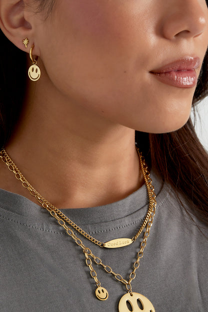 Damen Ohrringe Smiley | Edelstahl | Gold & Silber