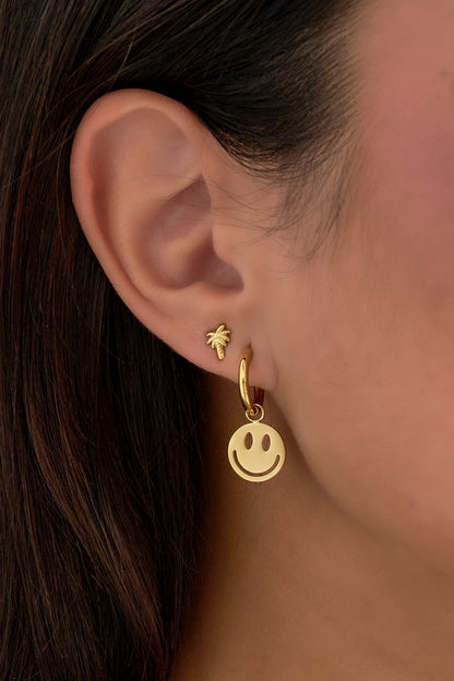 Damen Ohrringe Smiley | Edelstahl | Gold & Silber