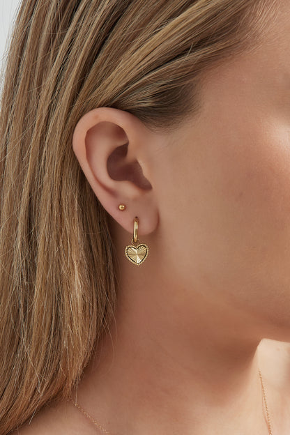 Damen Ohrringe Herzen Hoffnung | Edelstahl | Goldfarbe