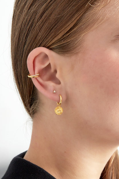 Damen Ear Cuff Layered Glam Zirkon | Kupfer | Goldfarbe