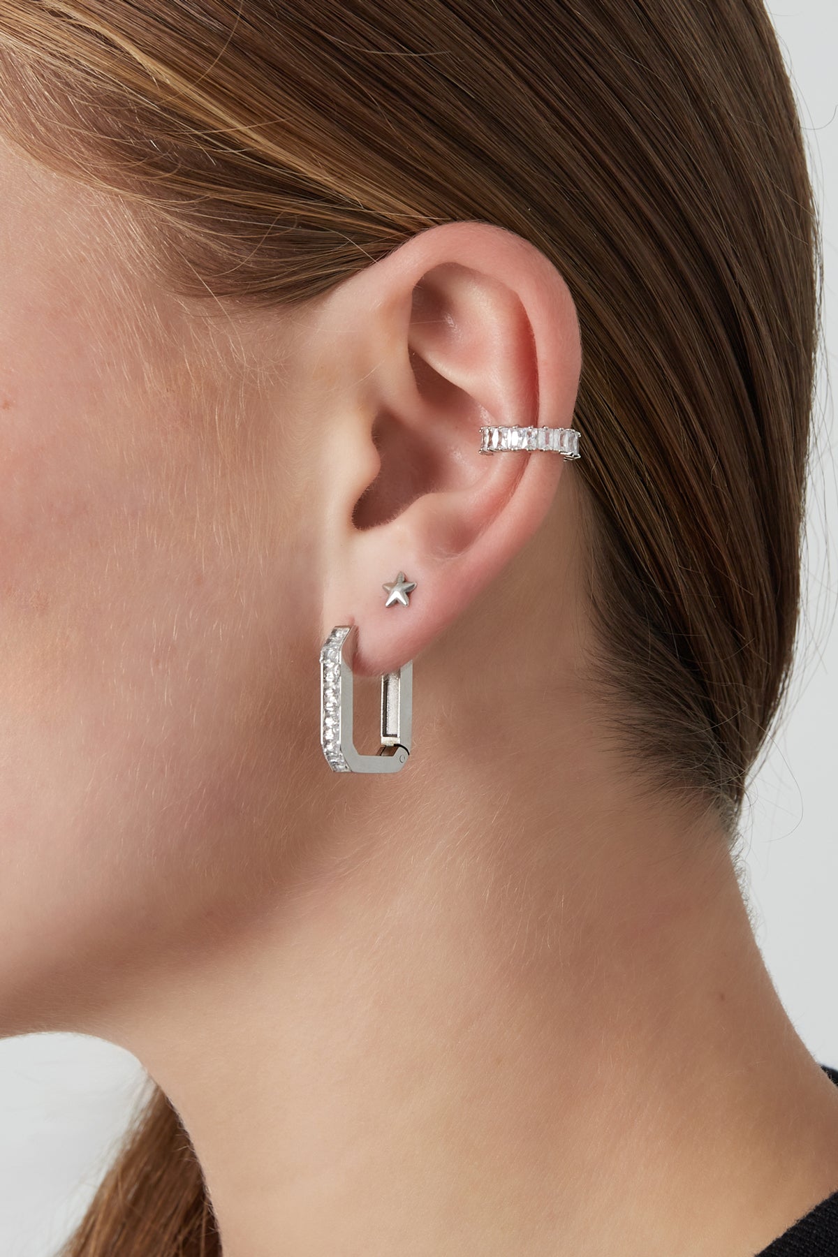 damen ohrstecker bold diamond zirkon | kupfer | goldfarbe