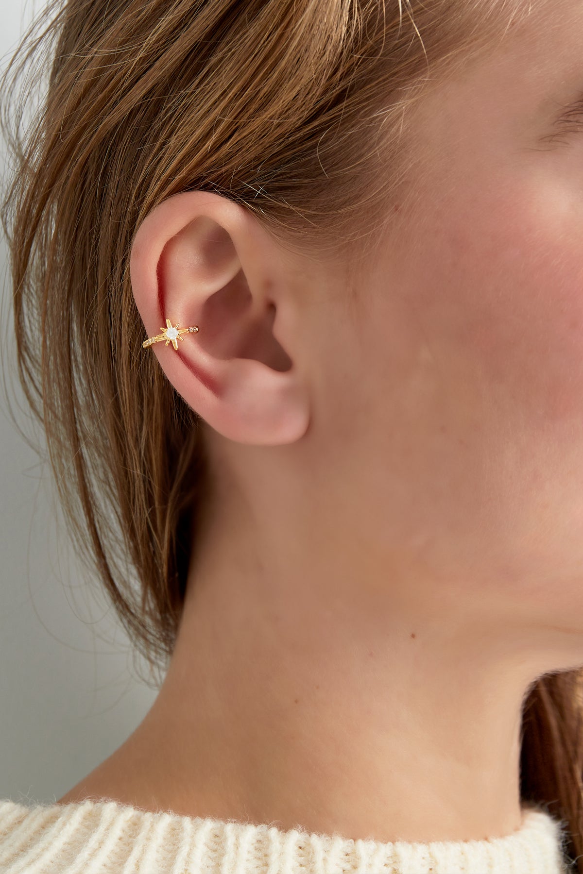 Damen Ohrstecker Zirkonium Fein | Kupfer | Goldfarbe