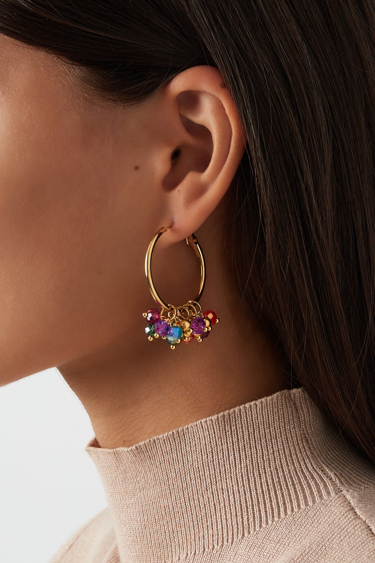 damen ohrringe bead it up | edelstahl | orange