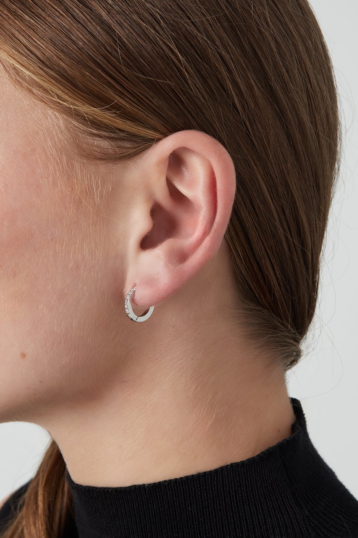 Damen Ohrringe Diamant-Optik | Edelstahl | Silberfarbe