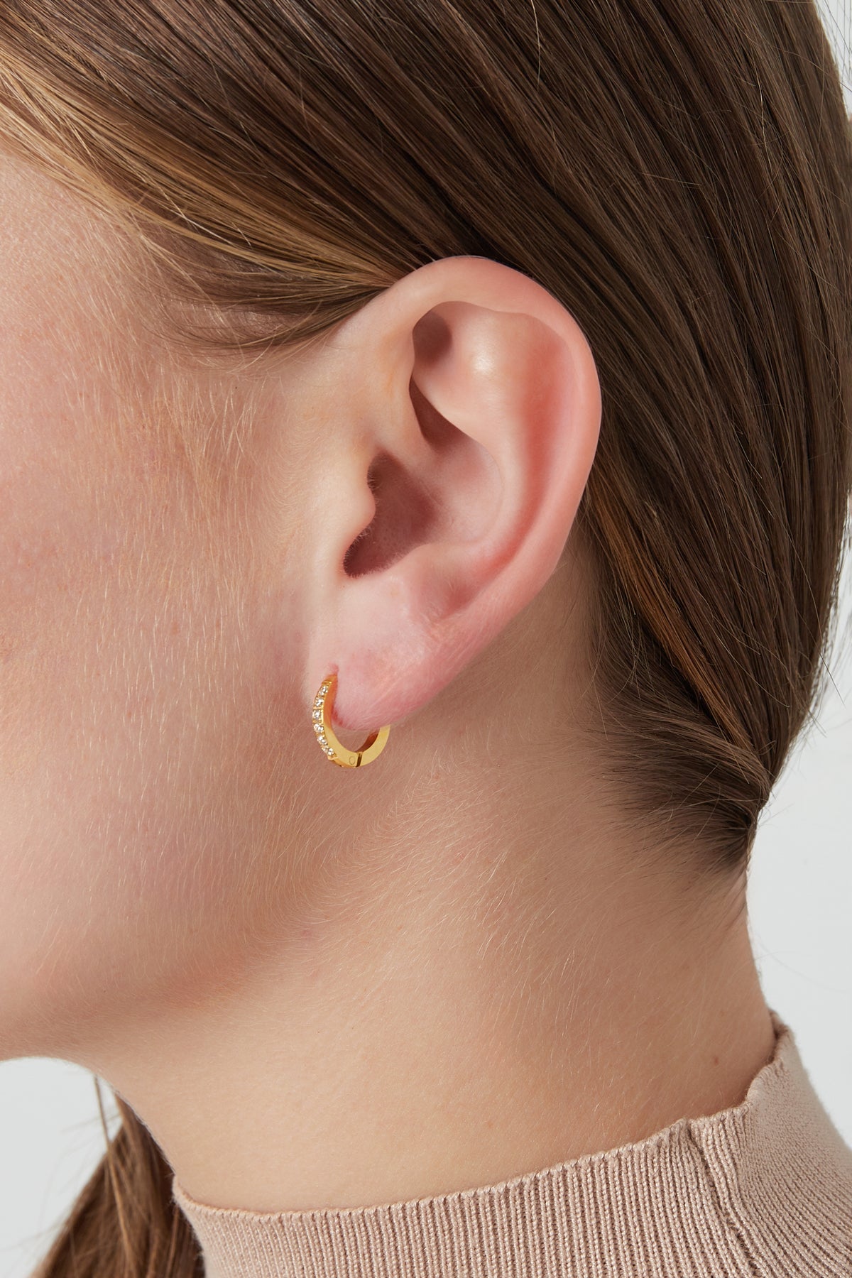 Damen Ohrringe Diamant-Optik | Edelstahl | Silberfarbe