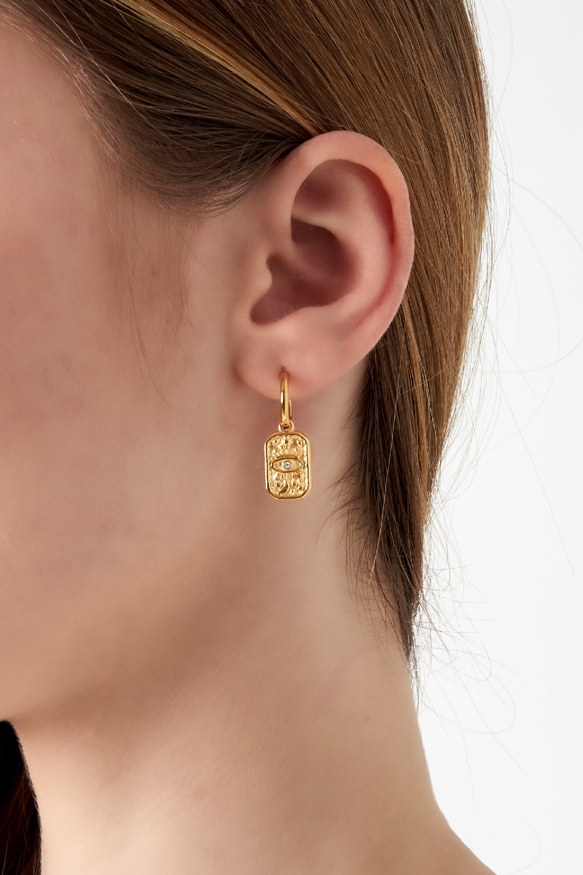 damen ohrringe teufelsauge strass | edelstahl | gold & silber