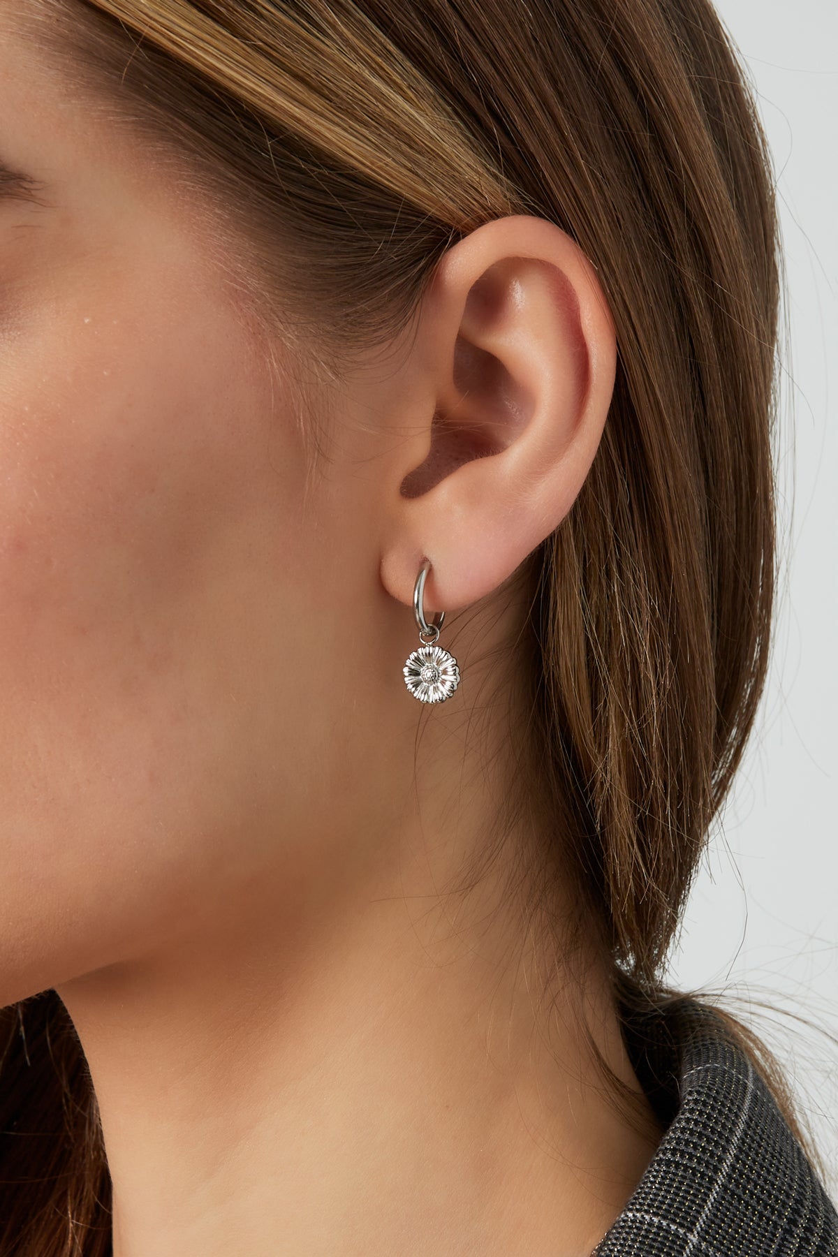 Damen Ohrringe Flora Charme Blume | Edelstahl | Gold & Silber