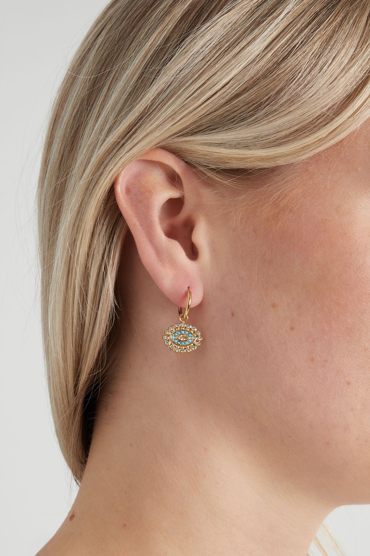 Damen Ohrringe Augen auf dich Strass | Edelstahl 304S | Gold & Silber