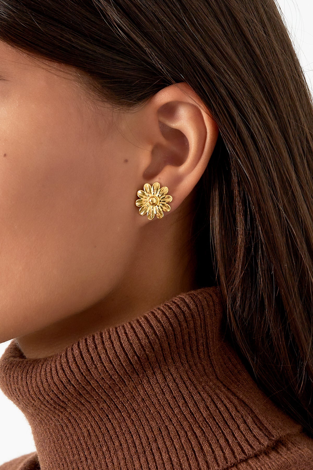 damen ohrringe blütenpunkte premium | edelstahl | gold & silber