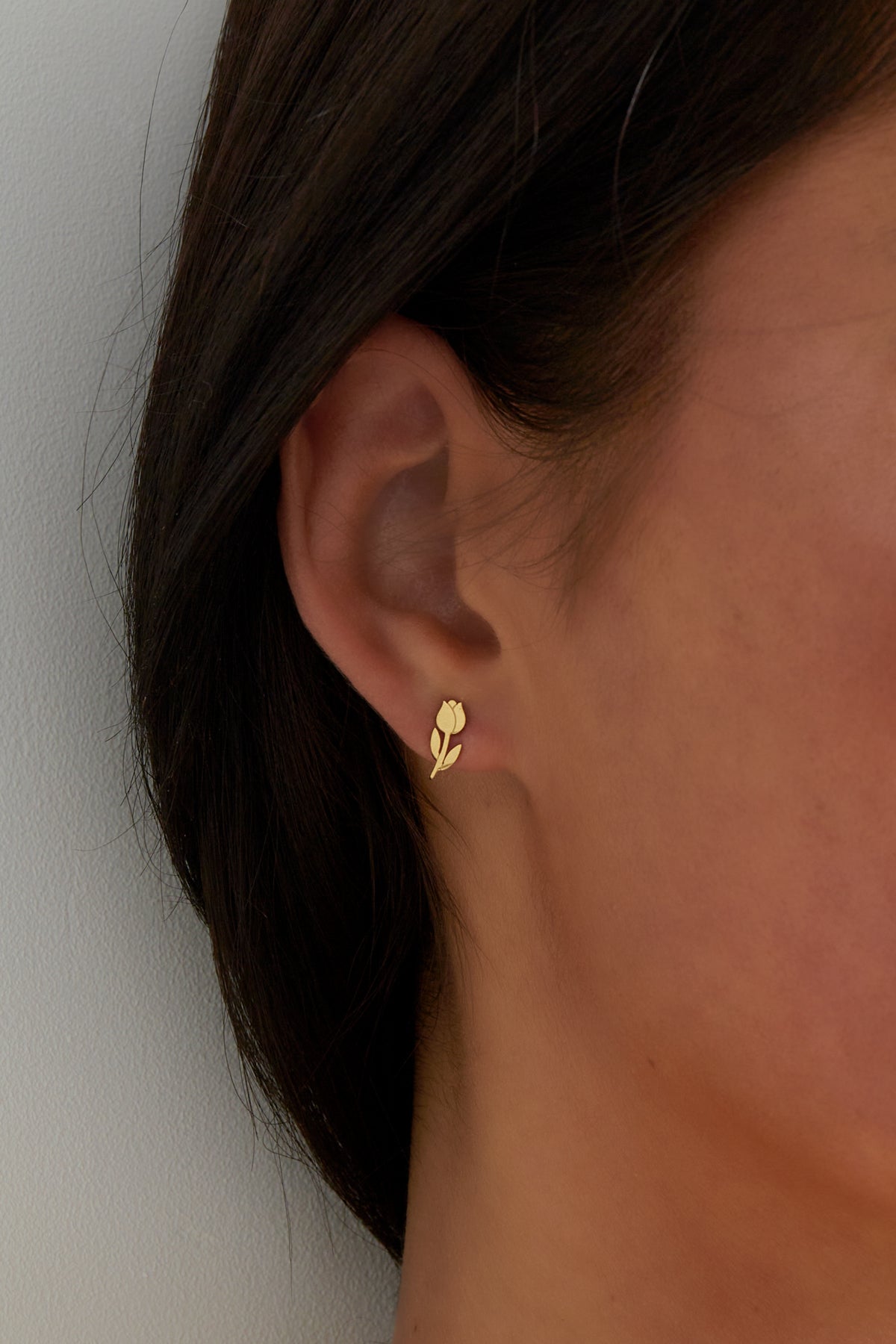Damen Ohrstecker Tulpe | Edelstahl | Gold & Silber