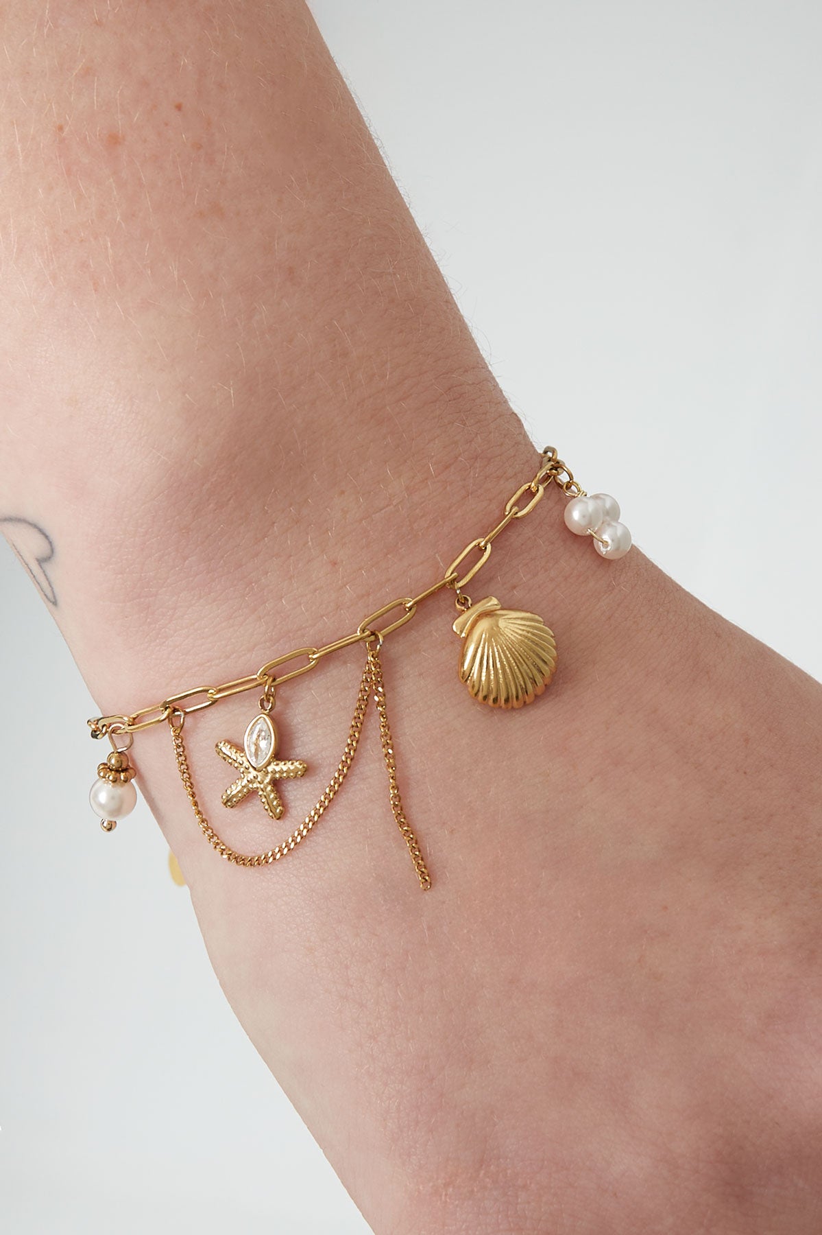 ozeanschatz-armband - goldfarben