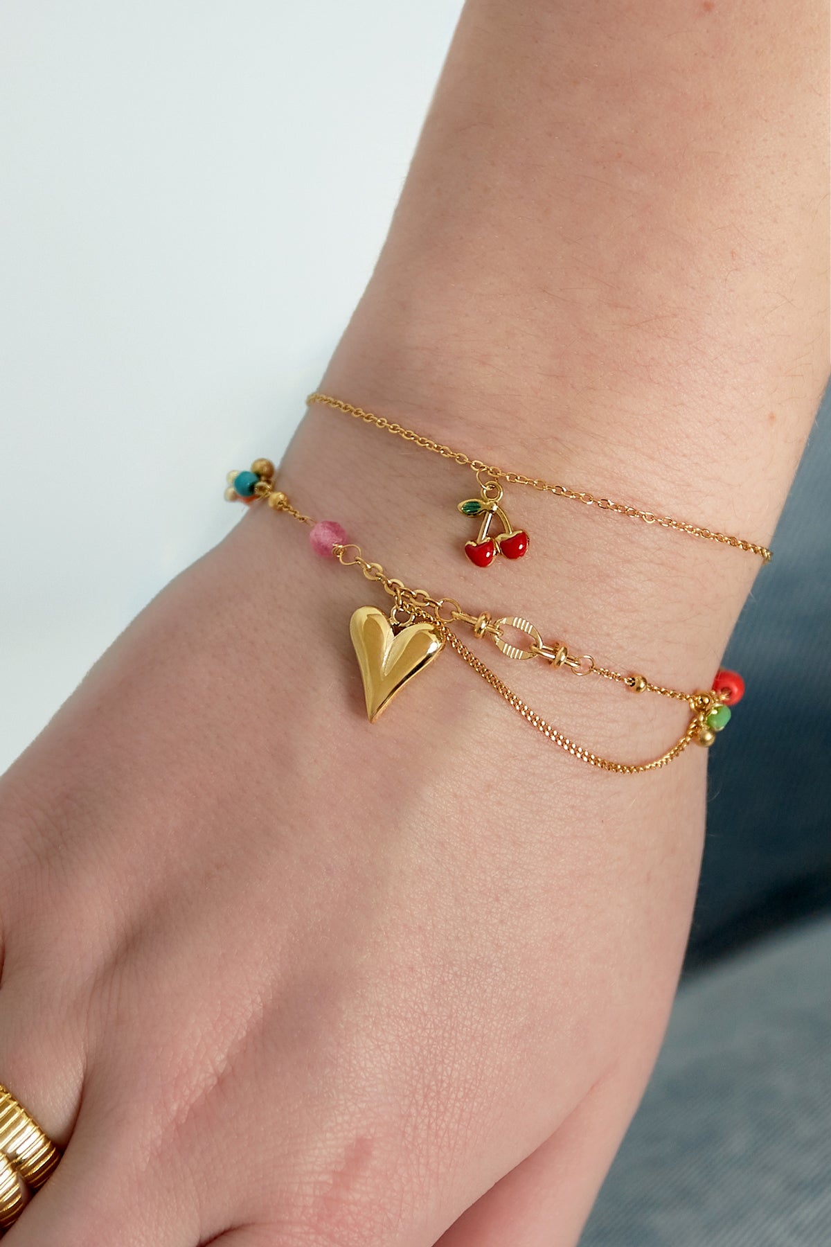 armband love party - goldfarben