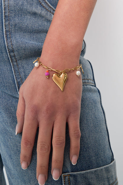 Charm-Armband Love Moment - Goldfarben