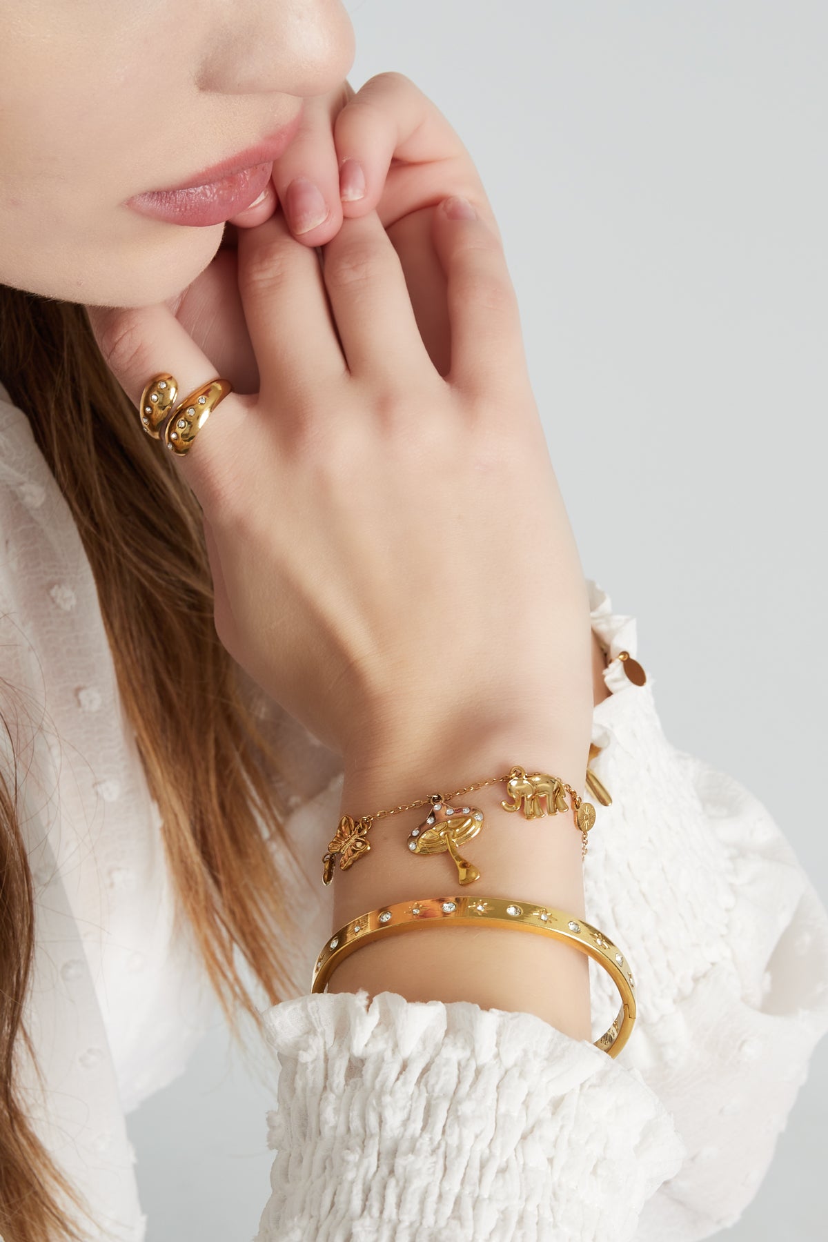 bettelarmband wild whisper - goldfarben