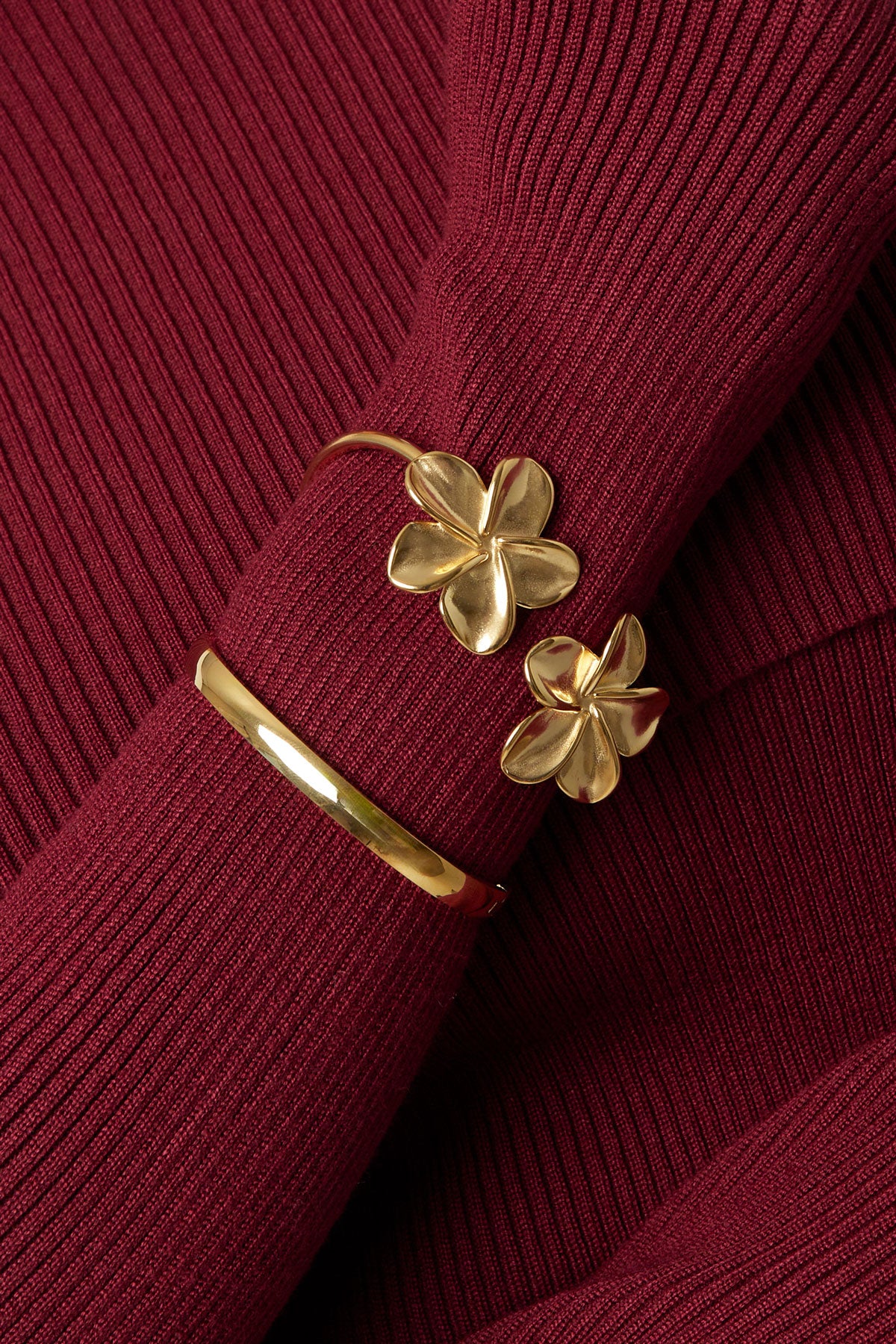 armband blumenduo - goldfarben