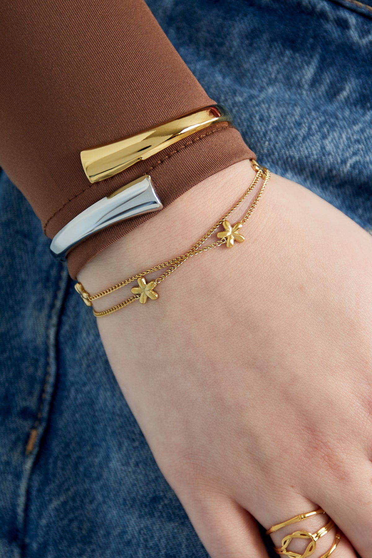 armband zwei möglichkeiten - goldfarben