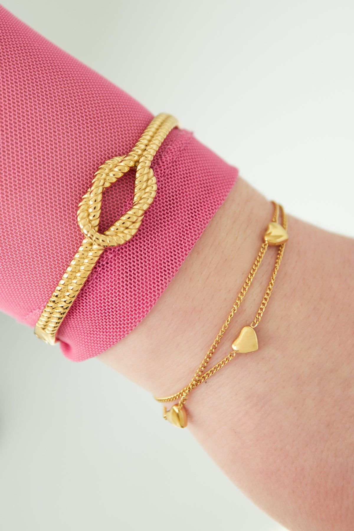 armband mit knoten - goldfarben