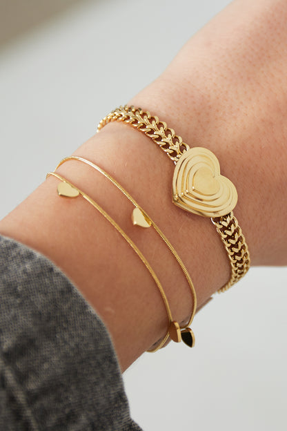 Bring Back the Love Armband - goldfarben