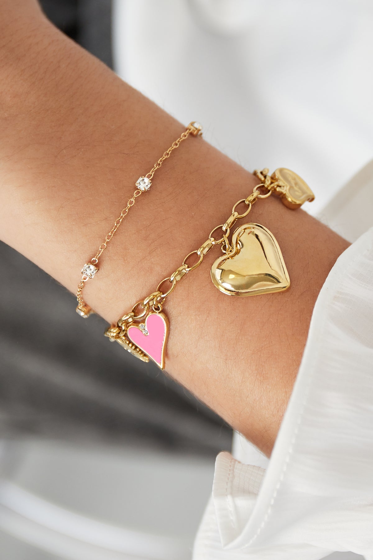 diamant-flüsterarmband - goldfarben