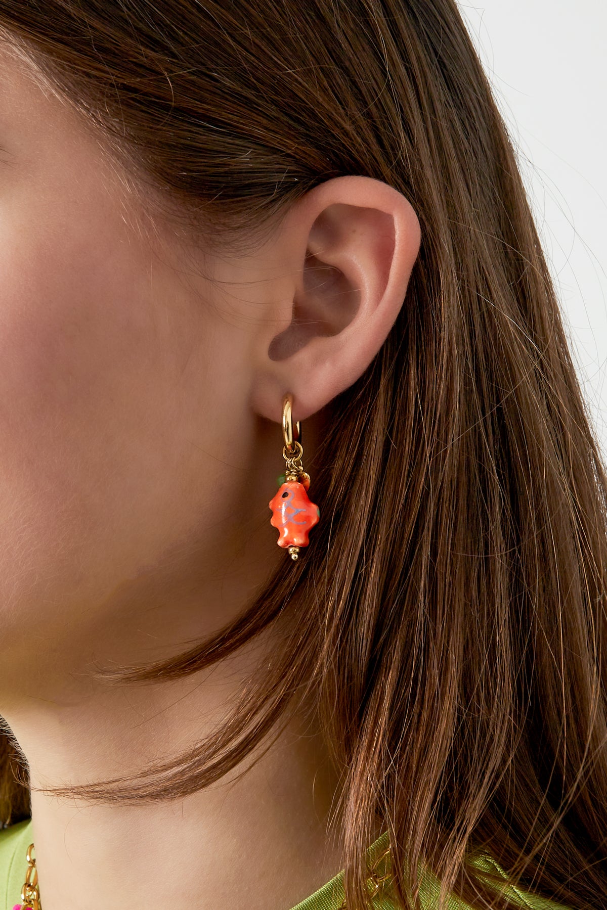 Damen Ohrringe Romantisch Roségold | Edelstahl | Rosa & Orange