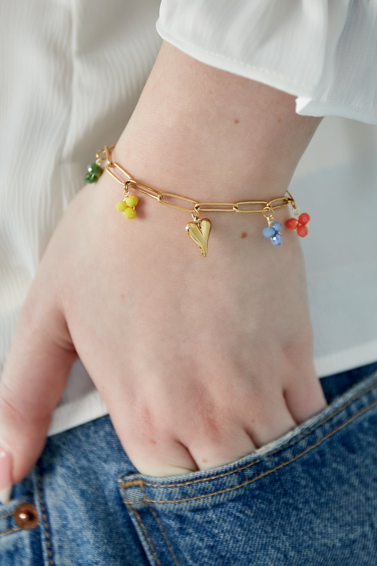 Bettelarmband Primäre Liebe - Goldfarben